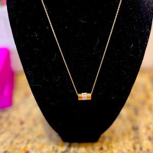 Michael Kors Barrel Necklace Gold Plated